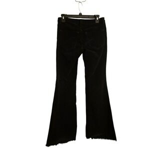 Free People Black Corduroy Flared Jeans Raw Hem‎ Size 25